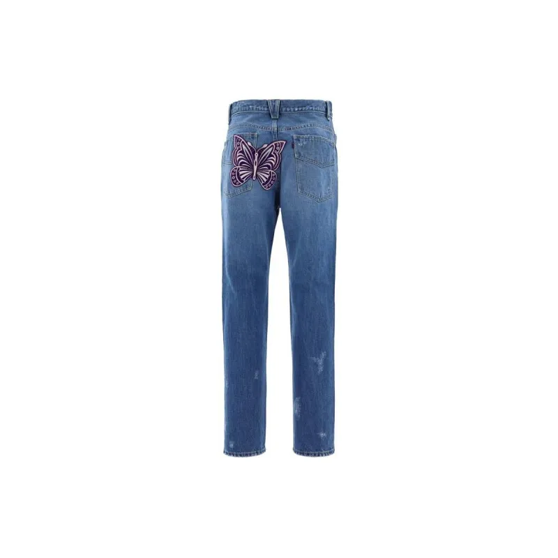 Needles Papillon Patch Denim Pants-1