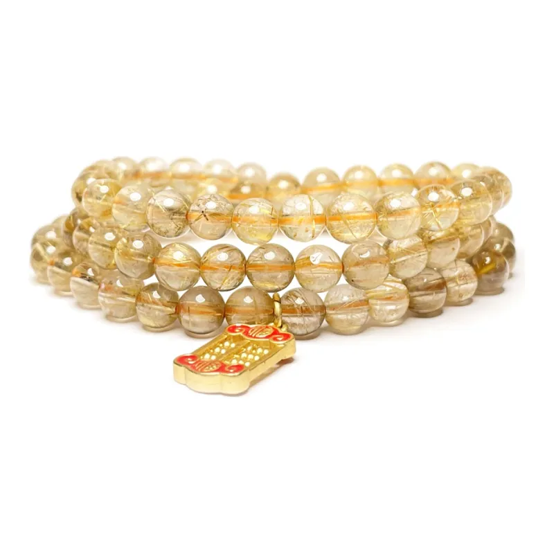 MOUNTAINS AND MANS Rutilated Quartz Bracelets Unisex-0