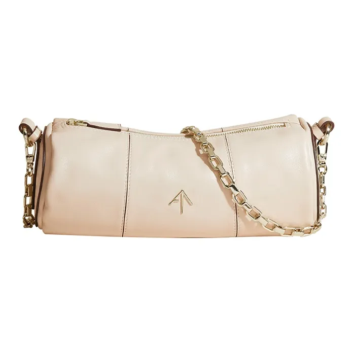 Manu Atelier Leather Shoulder Bag, Crossbody Bag Women's White-2
