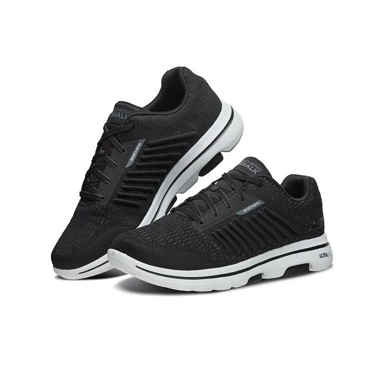 Skechers Go Walk 5 Cushioning Slip Resistant And Abrasion Resistant Low Top Casual Shoes Men's Black White-2