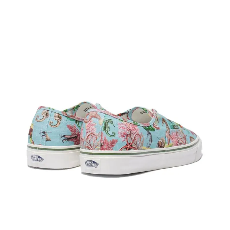 Vans Authentic Series Skateboard Shoes Unisex Low Top Blue/Pink/Green-3