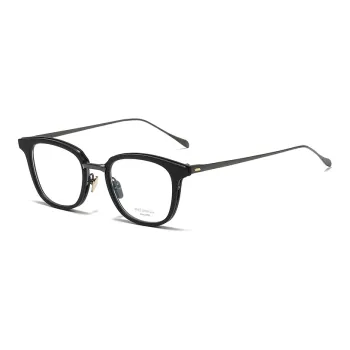 MASUNAGA Plate And Titanium Alloy Oval Eyeglass Frames Unisex