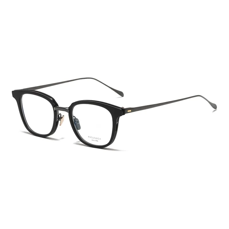 MASUNAGA Plate And Titanium Alloy Oval Eyeglass Frames Unisex-0