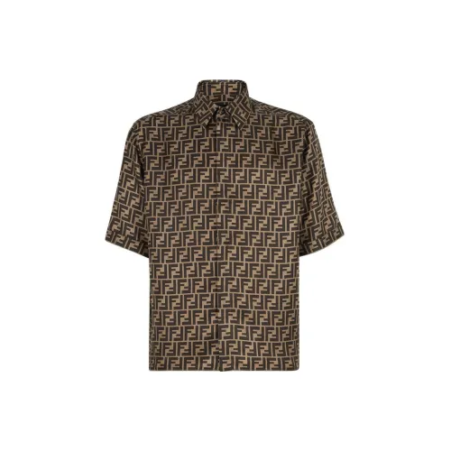 FENDI FF Motif Silk Shirt 