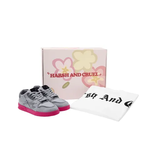 HARSH AND CRUEL Skateboard Shoes Unisex Low-Top Gray/Pink