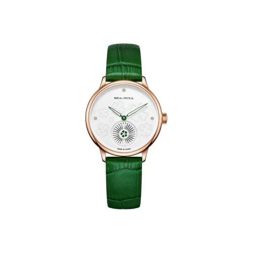 Sea Gull Elegant Collection Automatic Mechanical Movement Genuine Leather Strap Watch Women's Watch White Dial