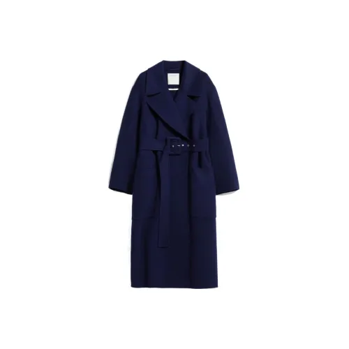 SportMax Coats Women's Navy Blue