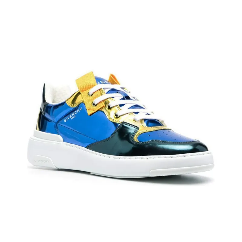 GIVENCHY Wing Skateboard Shoes Men's Blue Yellow-2