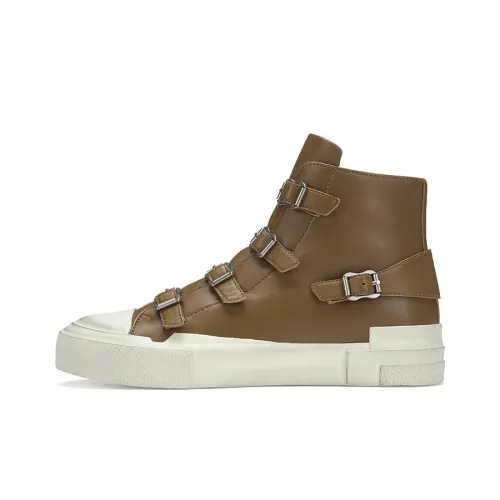 ASH Skateboard Shoes Women's High-Top Brown