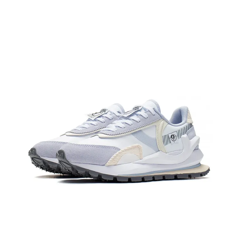 LiNing Fangyuan Eternal Casual Shoes Women's Low Top Standard White/Tenya Blue-2