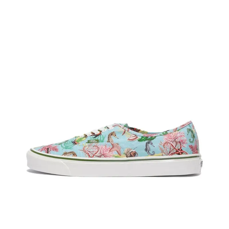 Vans Authentic Series Skateboard Shoes Unisex Low Top Blue/Pink/Green-0