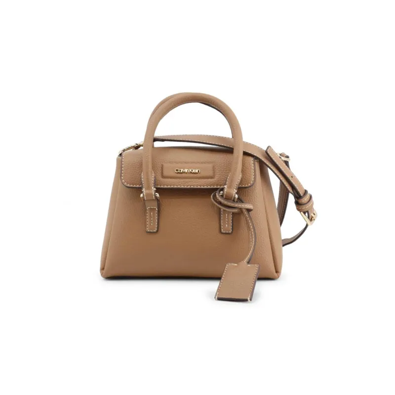 CALVIN KLEIN PU Portable Crossbody Bag, Shoulder Bag Women's Brown-0