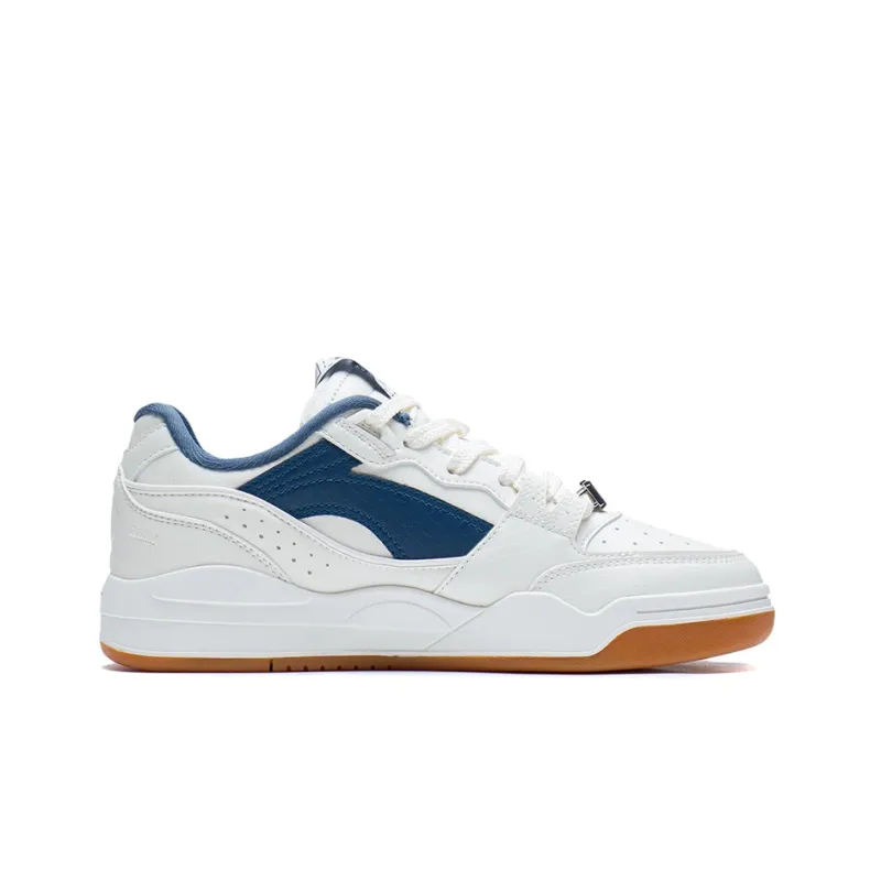 LINING Skateboard Shoes Women's Low Top Mist White/Evergreen-1