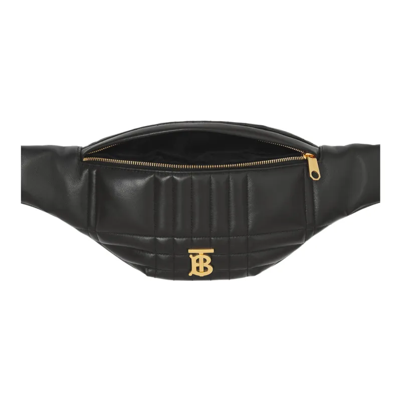 Burberry Lola Lola Bag Lambskin Sling Bag Fanny Pack Small Size Unisex Black-3