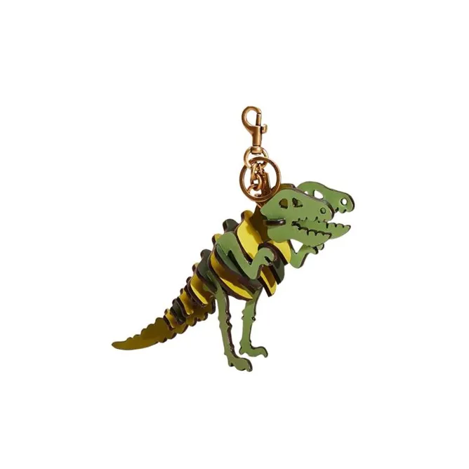 COACH Rexy Leather Charm Bag Accessory Medium Size Unisex Green-0