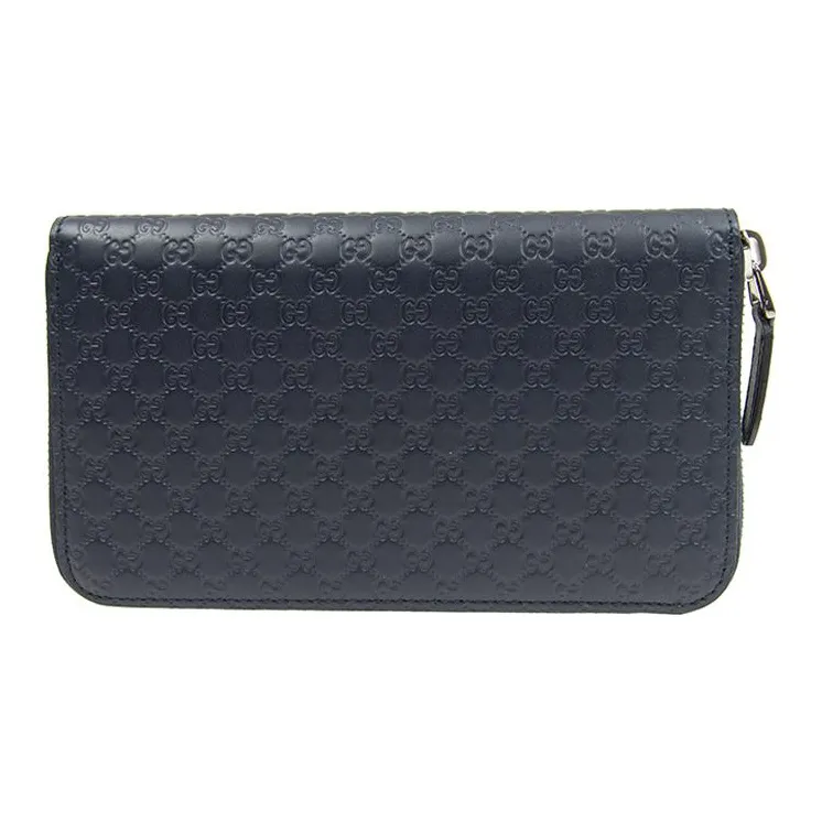 GUCCI Cow Leather Clutch Wallet Regular Men's Dark Blue-0