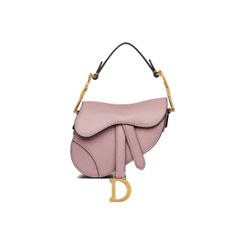 DIOR Saddle Sheepskin Saddle Bags Shoulder Bag Crossbody Bag Handbags Extra Mini Women's Vintage Pink