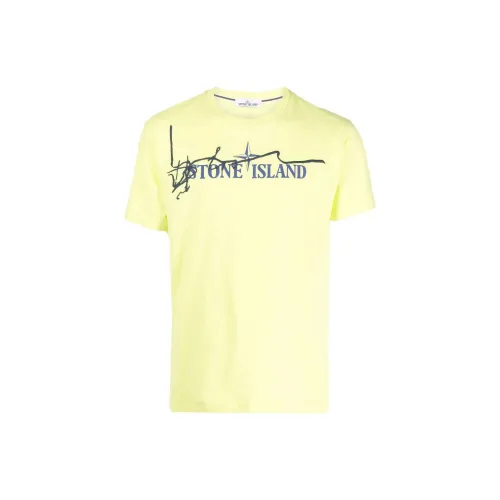 STONE ISLAND T-Shirts Men Light Yellow