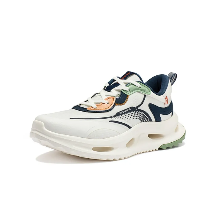 361° Wind Chain Wear resistant And Lightweight Low Top Running Shoes Men's White Blue-1