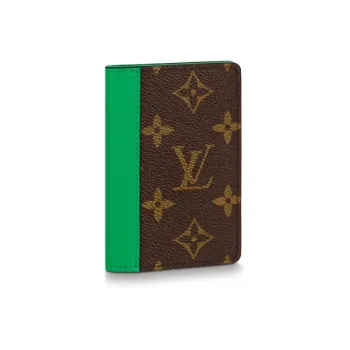 LOUIS VUITTON Pocket Organizer Monogram Macassar Minty Green
