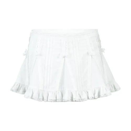 N DRESS Casual Short Skirts Women's White