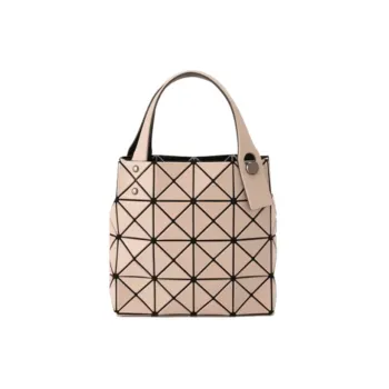 ISSEY MIYAKE Lucent Boxy PVC Basket Bag Small Square Box Shoulder Bag Handbag Small Size Women's Milk Tea Beige