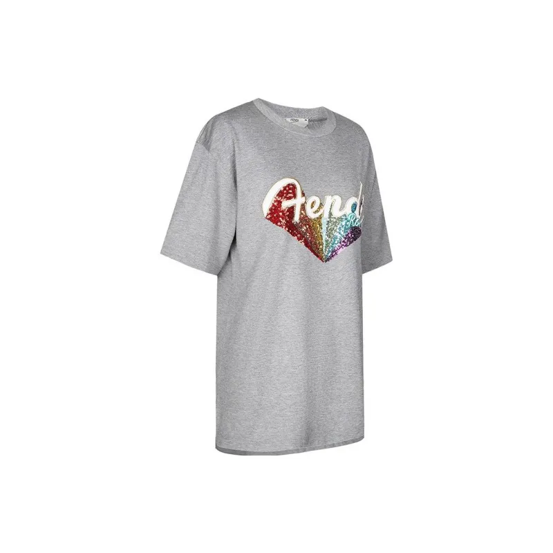 FENDI T-Shirts Women's Dark Gray-3