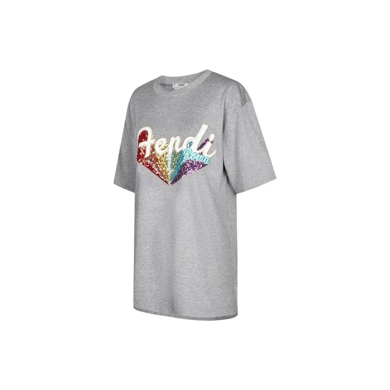 FENDI T-Shirts Women's Dark Gray-2