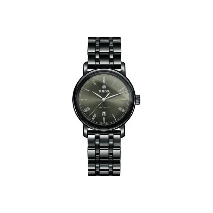 RADO DiaMaster Collection Mechanical Movement Women's Watch 33mm Black Dial Ceramic Watch Case Ceramic Strap-0