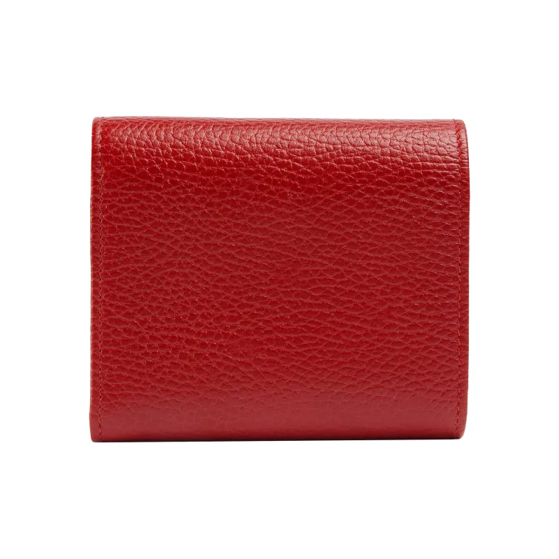 GUCCI GG Marmont Leather Wallet Women's Red-2