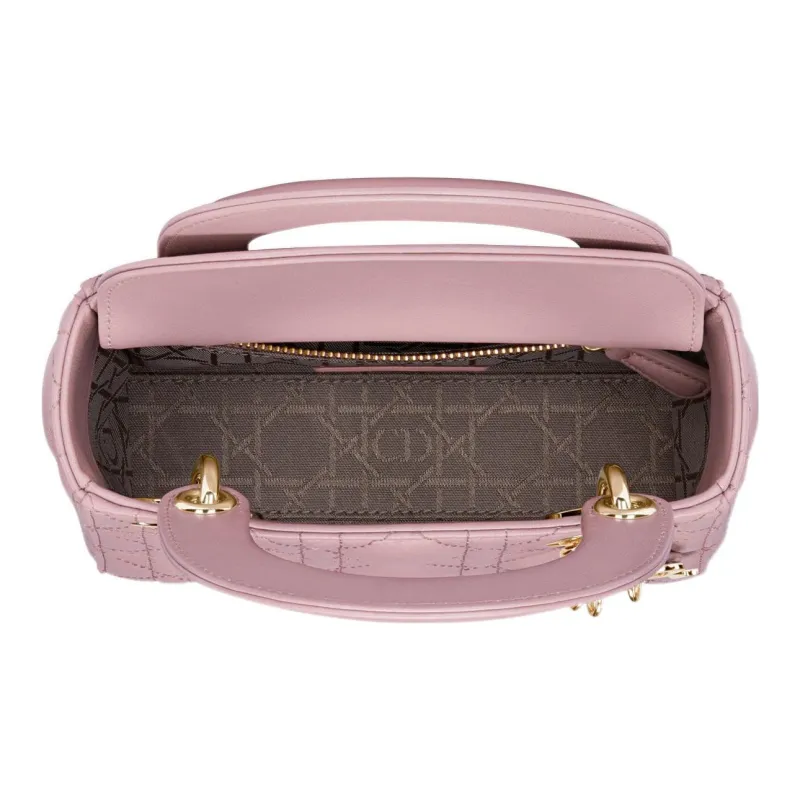 DIOR Lady Dior Sheepskin Dior Bag Shoulder Bag Crossbody Bag Handbag Women's Vintage Pink-3