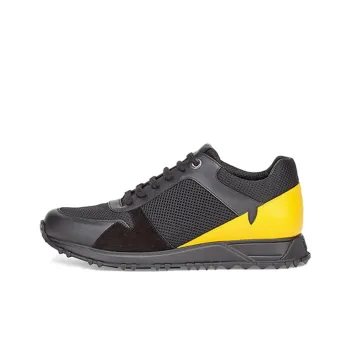 FENDI Casual Shoes Men Low Top Black/Yellow