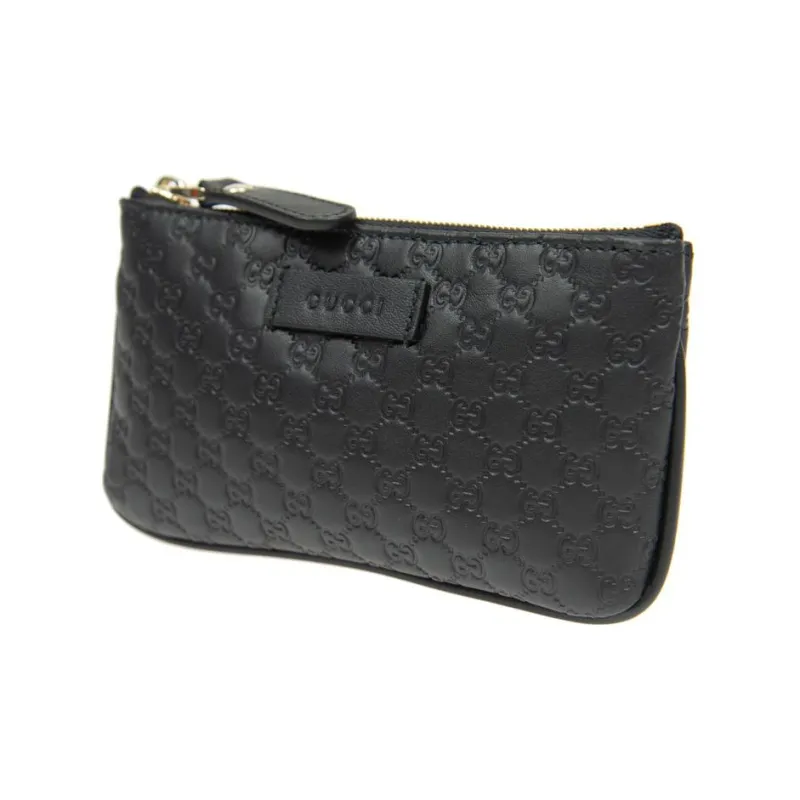 GUCCI Cow Leather Coin Purse Wallet Regular Women's Black-1