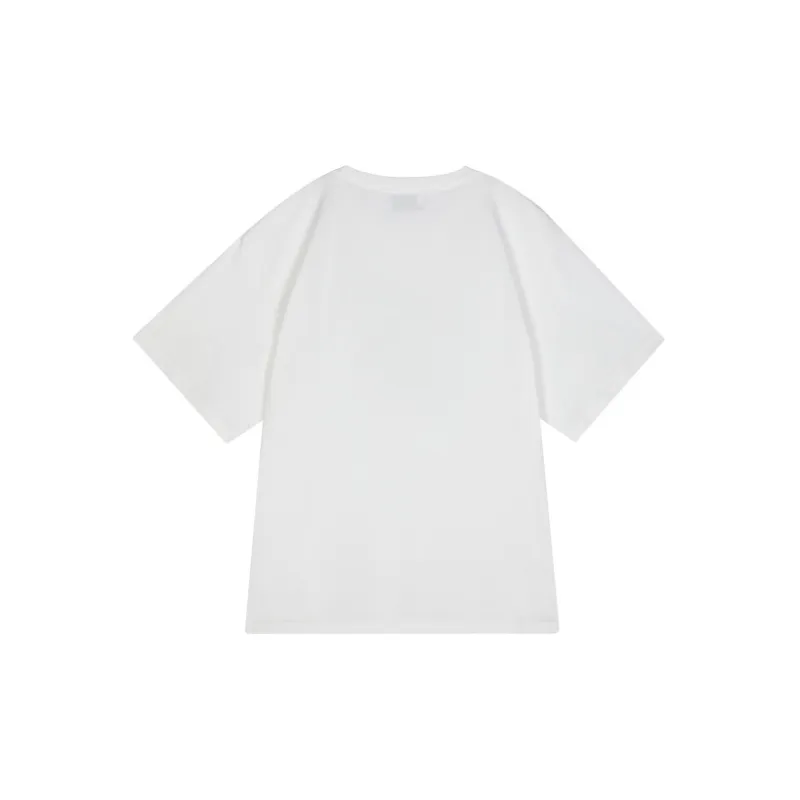 Cheng Jin Yi Bureau Elbow-Length Sleeved T-Shirt Unisex White-1