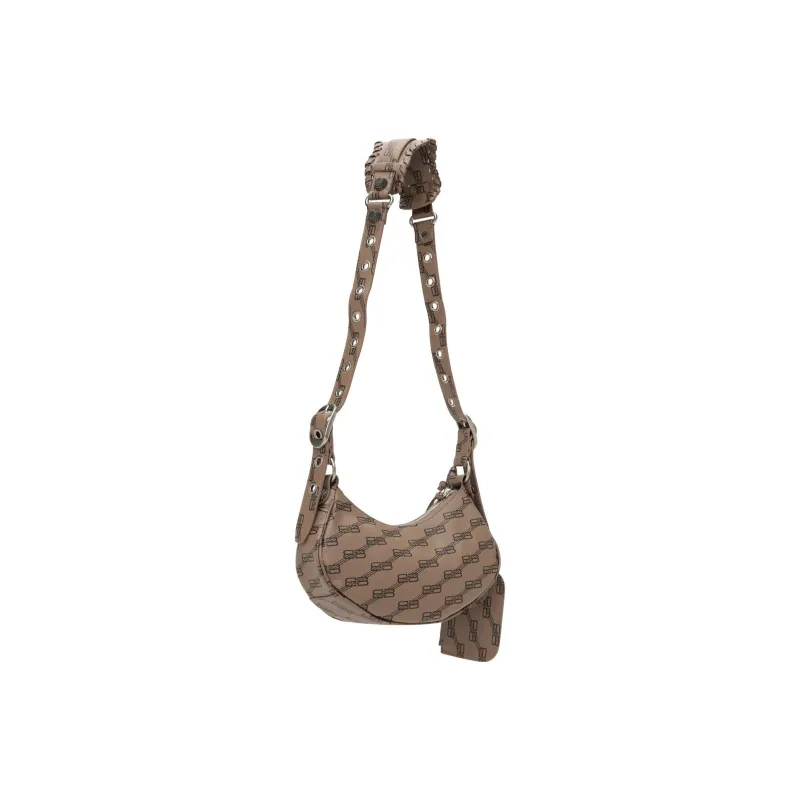 Balenciaga Canvas Portable Crossbody Bag, Shoulder Bag Mini Women's Brown-2