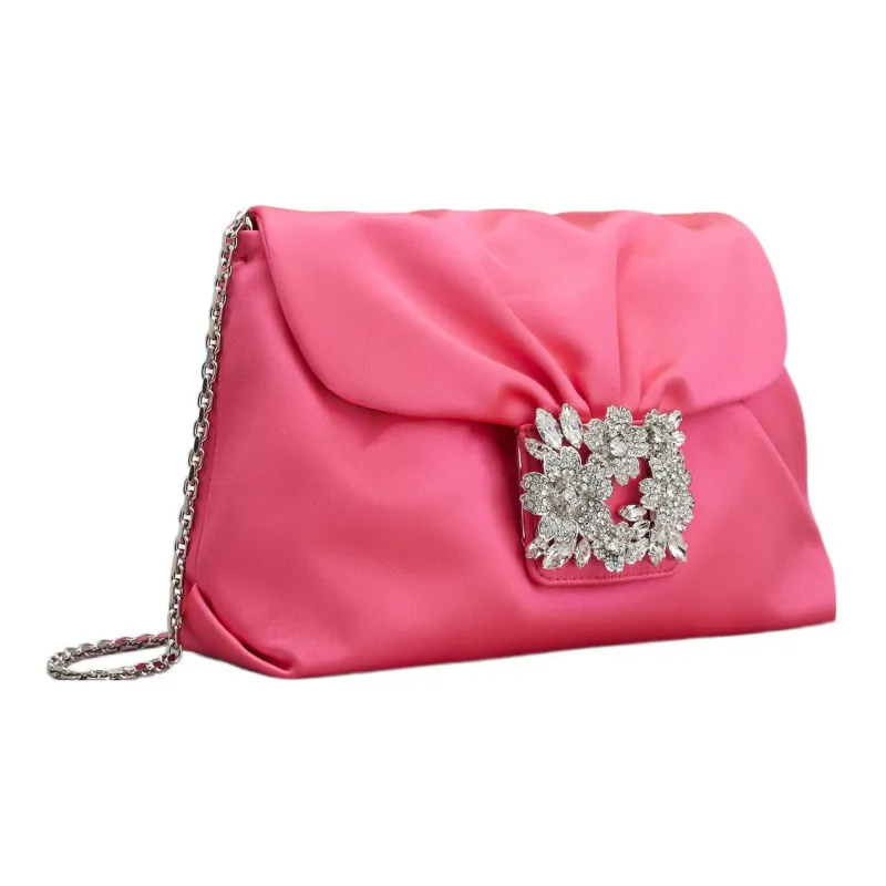 Roger Vivier Bouquet Crystal buckled Clutch Bag-1