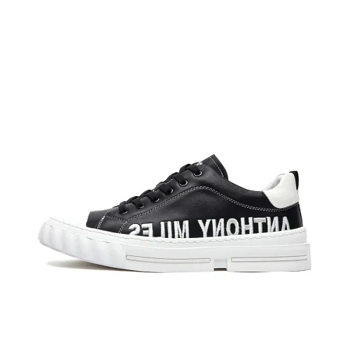 Anthony Miles Skateboard Shoes Men Low Top Black