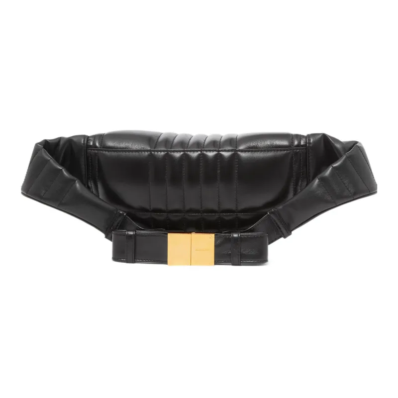Burberry Lola Lola Bag Lambskin Sling Bag Fanny Pack Small Size Unisex Black-2