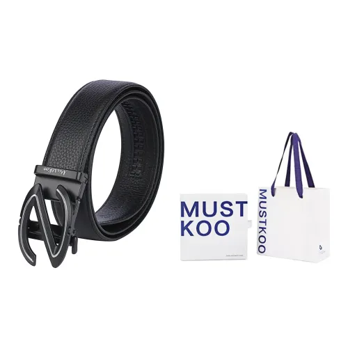 MUSTKOO Leather Belts Men