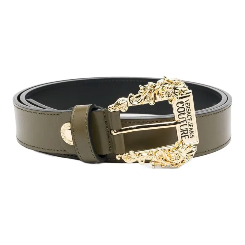 VERSACE JEANS COUTURE Leather Belts Women's Army Green-0