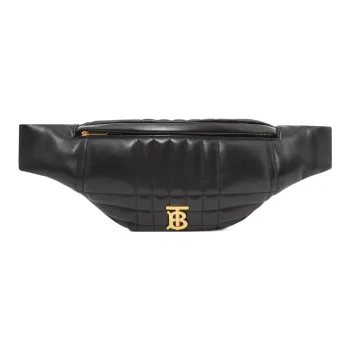 Burberry Lola Lola Bag Lambskin Sling Bag Fanny Pack Small Size Unisex Black