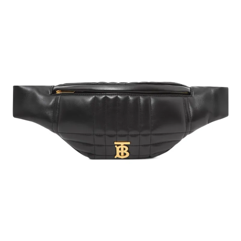 Burberry Lola Lola Bag Lambskin Sling Bag Fanny Pack Small Size Unisex Black-0