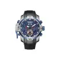 RGA3532-White Case Blue Dial Red Needle Black Rubber Strap