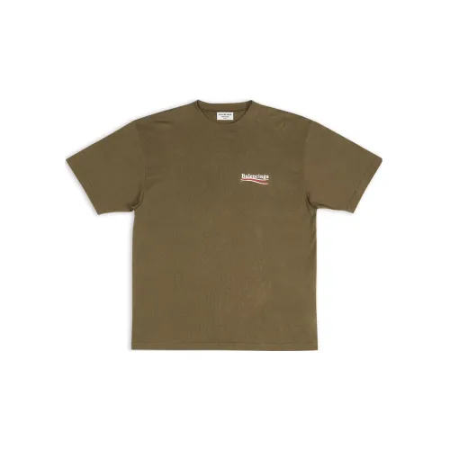 Balenciaga Regular T-Shirt Women's Green Loose Fit Style