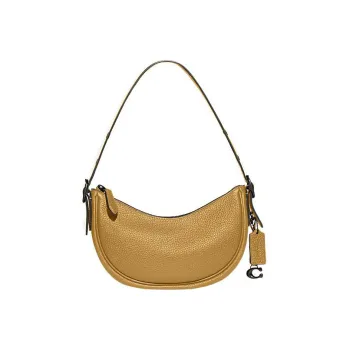 COACH Cow Leather Handbag, Shoulder Bag Women's Yellow