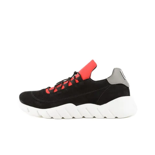 FENDI Leather Oversized Tongue Low 'Black Red'