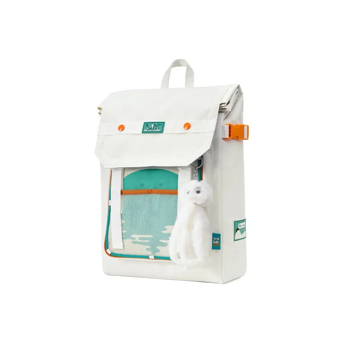 MR.ACE HOMME Polyester Laptop Backpack Regular Unisex White-2