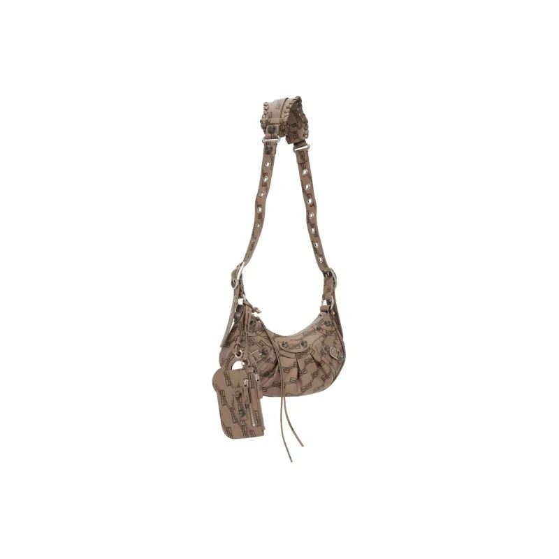 Balenciaga Canvas Portable Crossbody Bag, Shoulder Bag Mini Women's Brown-1