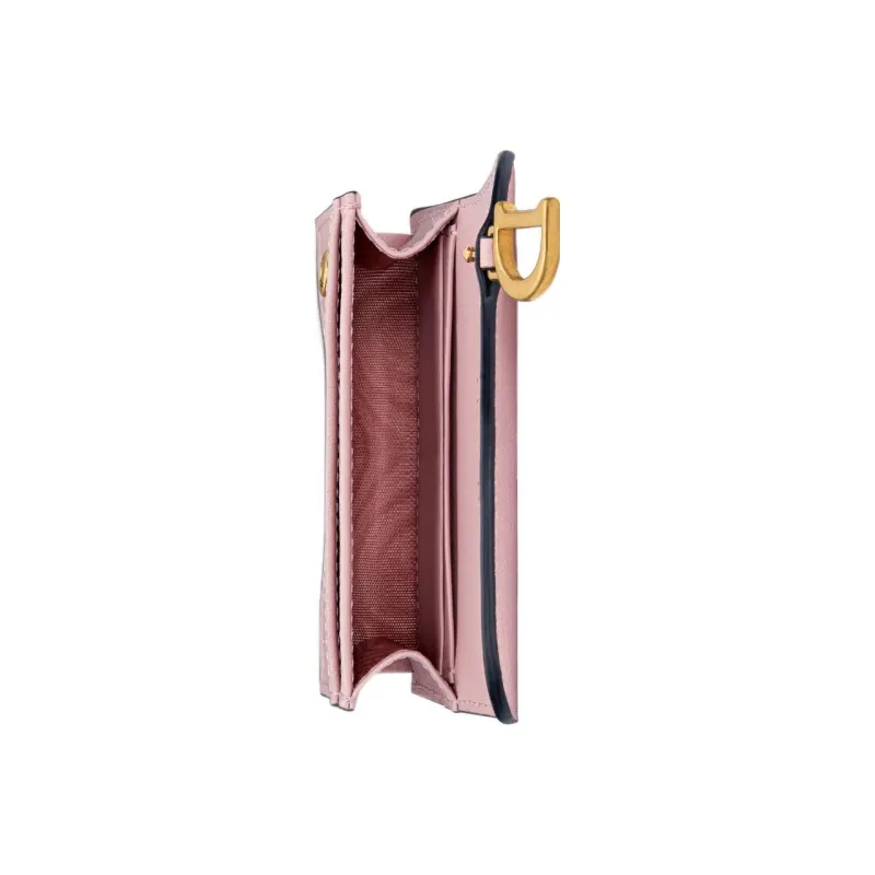 DIOR Goatskin Card Holder Regular Women's Vintage Rose-3