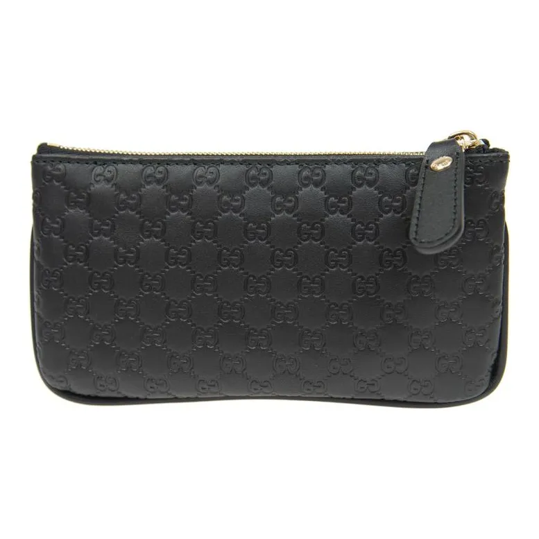 GUCCI Cow Leather Coin Purse Wallet Regular Women's Black-2
